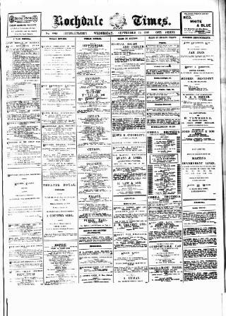 cover page of Rochdale Times published on September 17, 1919