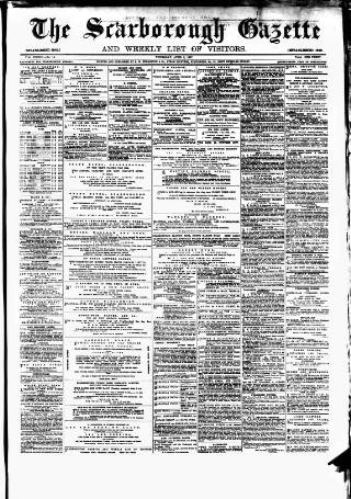 cover page of Scarborough Gazette published on April 5, 1877