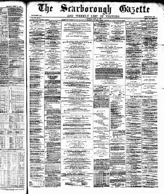 cover page of Scarborough Gazette published on June 18, 1885