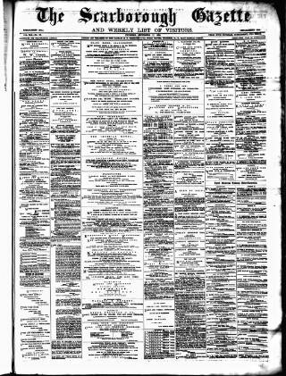 cover page of Scarborough Gazette published on September 17, 1885