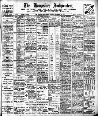 cover page of Hampshire Independent published on September 17, 1910