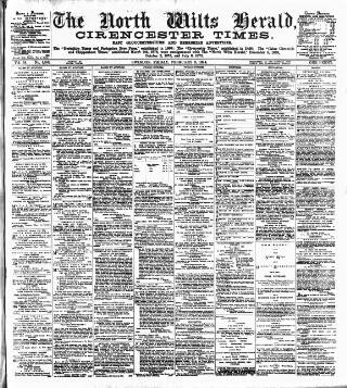 cover page of North Wilts Herald published on February 2, 1894