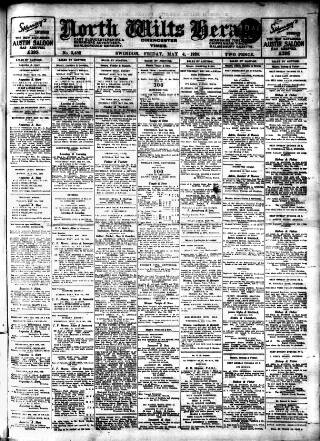 cover page of North Wilts Herald published on May 4, 1928