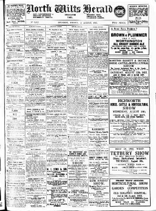 cover page of North Wilts Herald published on August 2, 1935