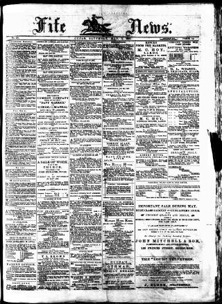 cover page of Fife News published on May 2, 1885