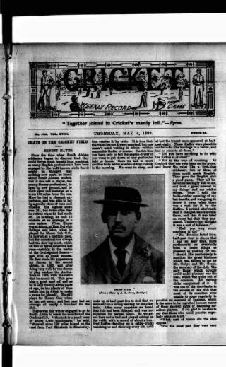 cover page of Cricket published on May 4, 1899