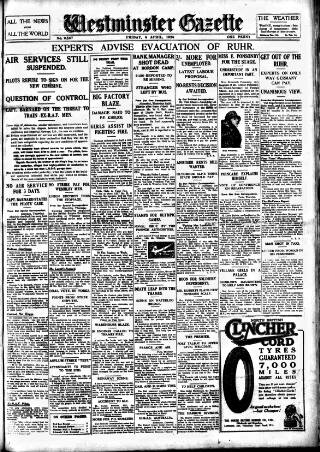 cover page of Westminster Gazette published on April 4, 1924
