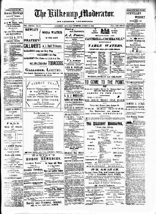 cover page of Kilkenny Moderator published on August 2, 1902