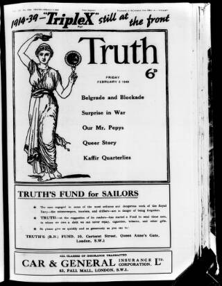 cover page of Truth published on February 2, 1940