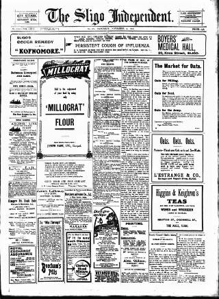 cover page of Sligo Independent published on November 2, 1918