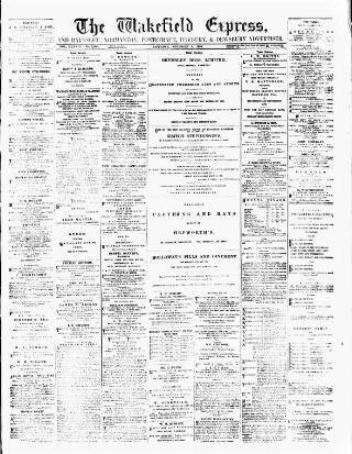 cover page of Wakefield Express published on November 2, 1889