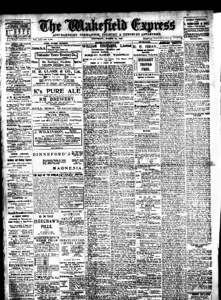 cover page of Wakefield Express published on March 19, 1910