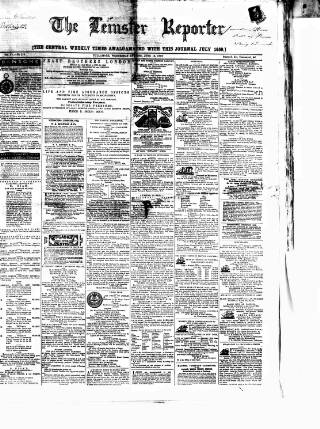cover page of Leinster Reporter published on June 18, 1862
