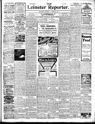 cover page of Leinster Reporter published on February 2, 1907