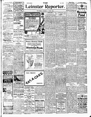 cover page of Leinster Reporter published on June 18, 1910