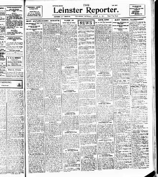 cover page of Leinster Reporter published on August 2, 1924