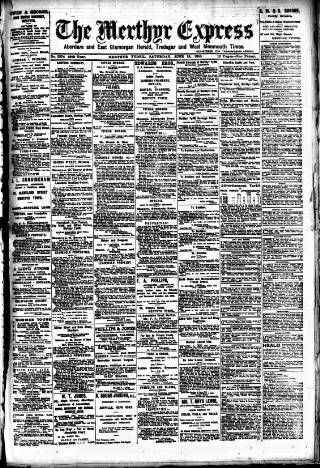 cover page of Merthyr Express published on June 18, 1910