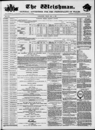 cover page of Welshman published on May 4, 1888