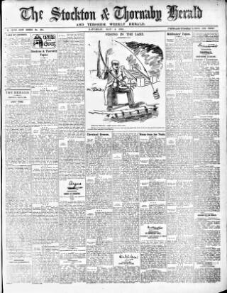 cover page of Stockton Herald, South Durham and Cleveland Advertiser published on May 2, 1908