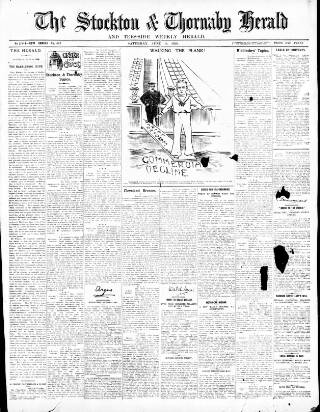 cover page of Stockton Herald, South Durham and Cleveland Advertiser published on June 18, 1910