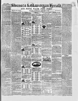 cover page of Swansea and Glamorgan Herald published on February 2, 1853