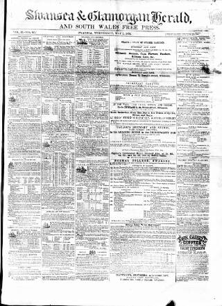 cover page of Swansea and Glamorgan Herald published on May 2, 1860