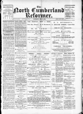 cover page of North Cumberland Reformer published on June 18, 1891