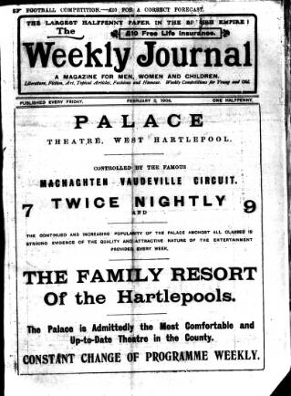 cover page of Weekly Journal (Hartlepool) published on February 2, 1906