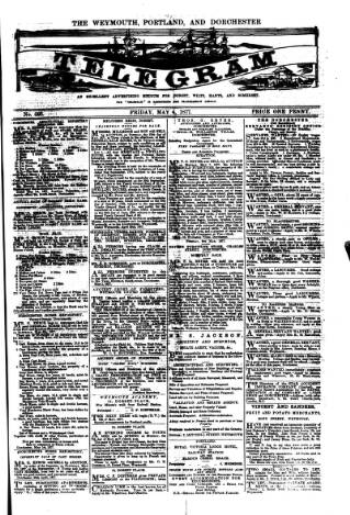 cover page of Weymouth Telegram published on May 4, 1877