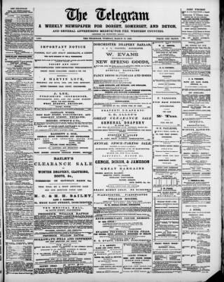 cover page of Weymouth Telegram published on March 19, 1889