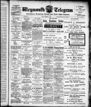 cover page of Weymouth Telegram published on February 2, 1906