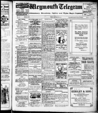 cover page of Weymouth Telegram published on November 2, 1923