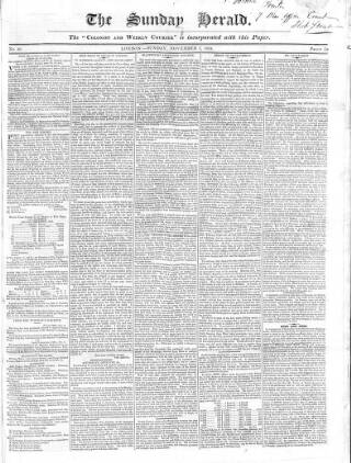 cover page of Colonist and Commercial Weekly Advertiser published on November 7, 1824