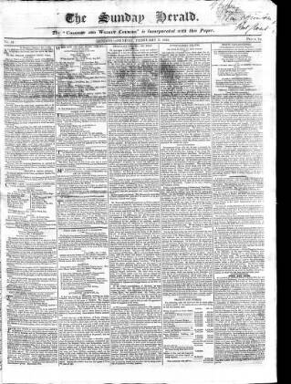 cover page of Colonist and Commercial Weekly Advertiser published on February 6, 1825