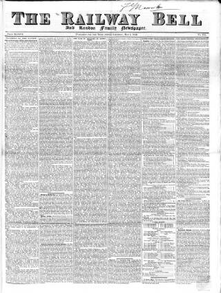 cover page of Railway Bell and London Advertiser published on May 2, 1846