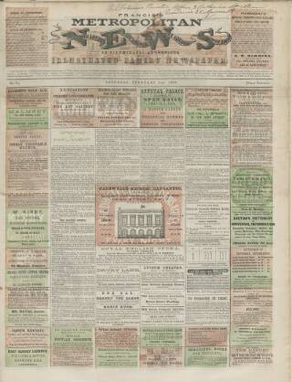 cover page of Francis's Metropolitan News published on February 5, 1859