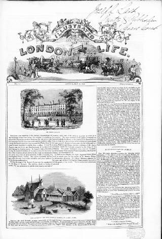 cover page of Illustrated London Life published on May 21, 1843