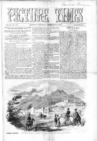 cover page of Picture Times published on February 2, 1856