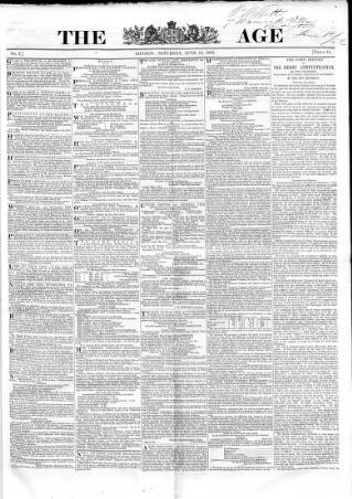 cover page of Age 1852 published on June 12, 1852