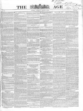 cover page of Age 1852 published on August 21, 1852