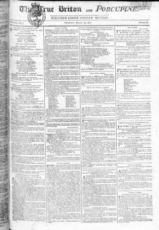cover page of True Briton published on March 19, 1802