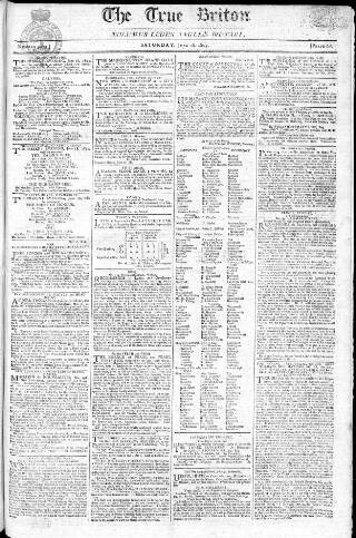 cover page of True Briton published on June 18, 1803