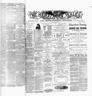 cover page of Herald of Wales published on May 2, 1885
