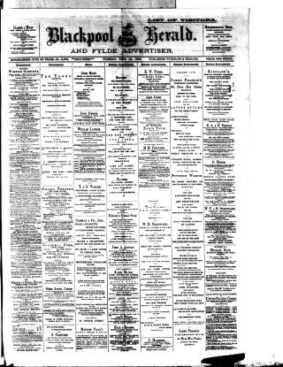 cover page of Blackpool Gazette & Herald published on June 18, 1895