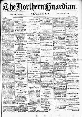 cover page of Northern Guardian (Hartlepool) published on November 2, 1892