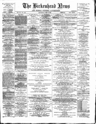cover page of Birkenhead News published on June 18, 1892