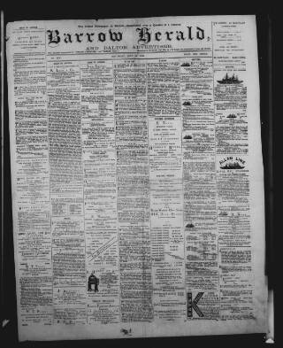 cover page of Barrow Herald and Furness Advertiser published on June 18, 1892