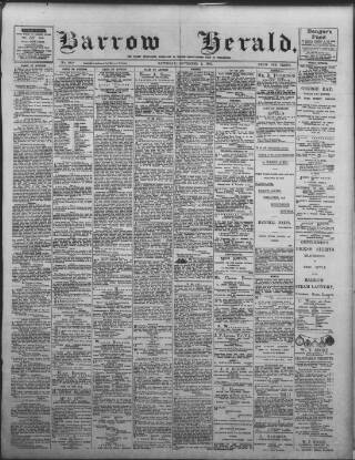 cover page of Barrow Herald and Furness Advertiser published on November 2, 1901