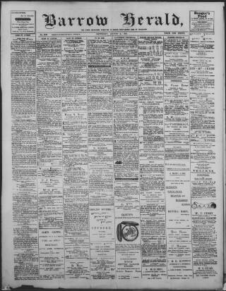 cover page of Barrow Herald and Furness Advertiser published on August 2, 1902