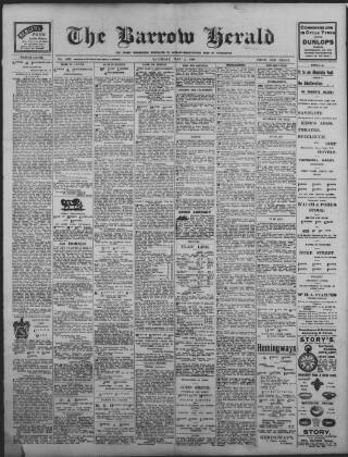 cover page of Barrow Herald and Furness Advertiser published on May 2, 1908